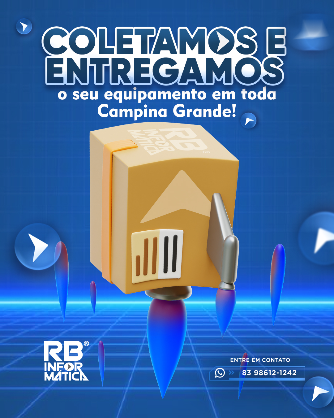 Coletamos e entregamos seu equipamento em toda Campina Grande!