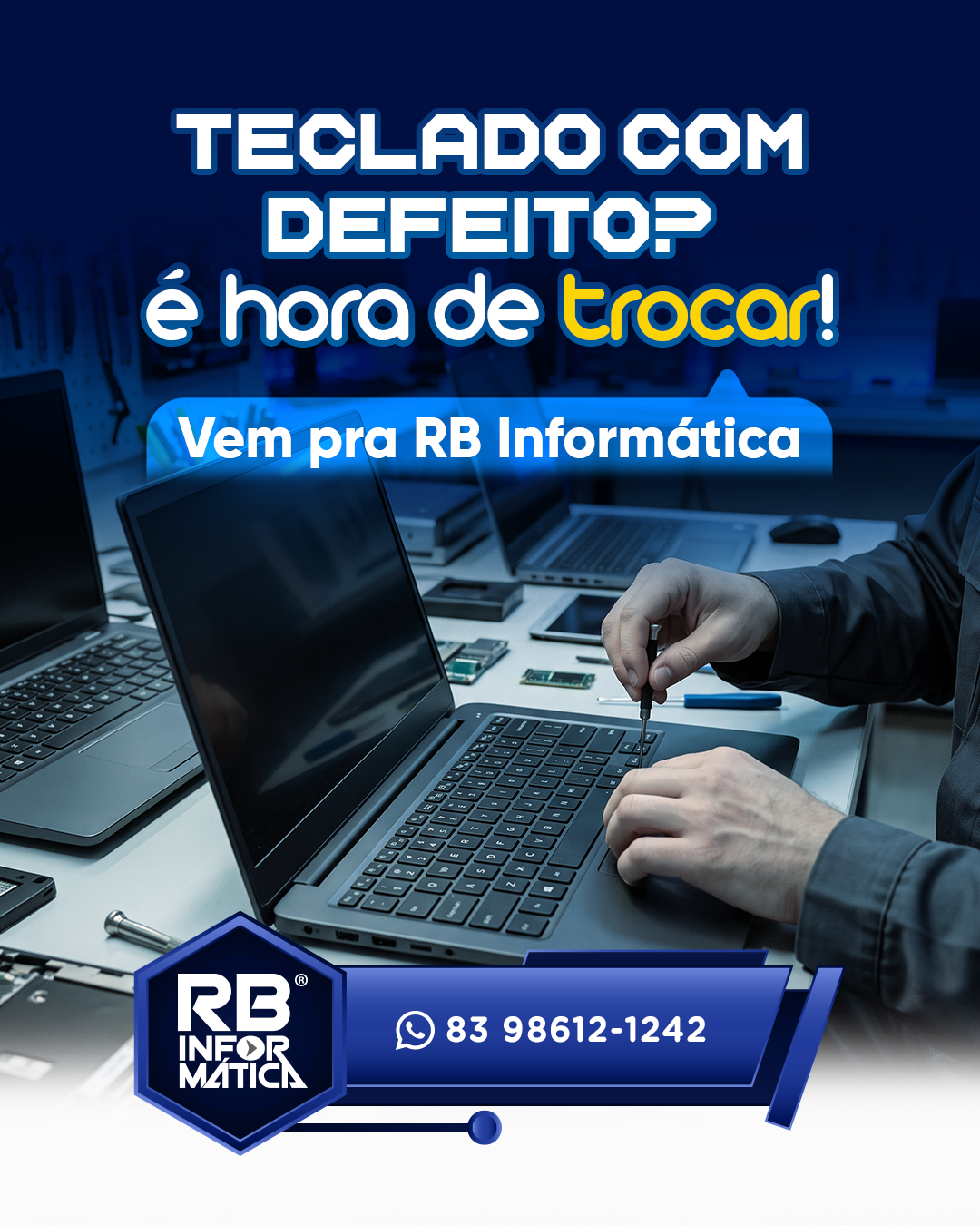 Está precisando trocar o teclado do seu notebook? Conte com a gente.