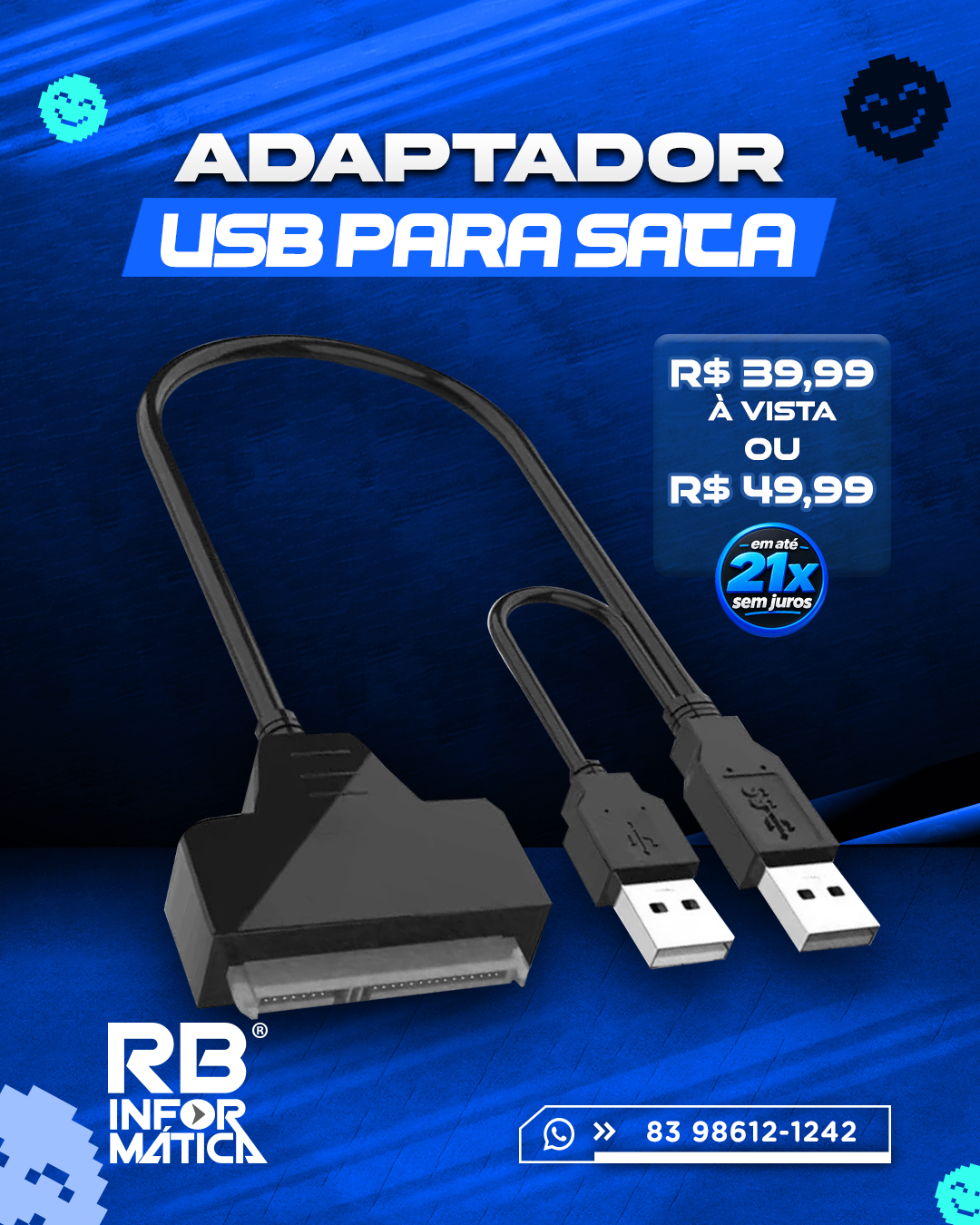 Adaptador USB para Sata