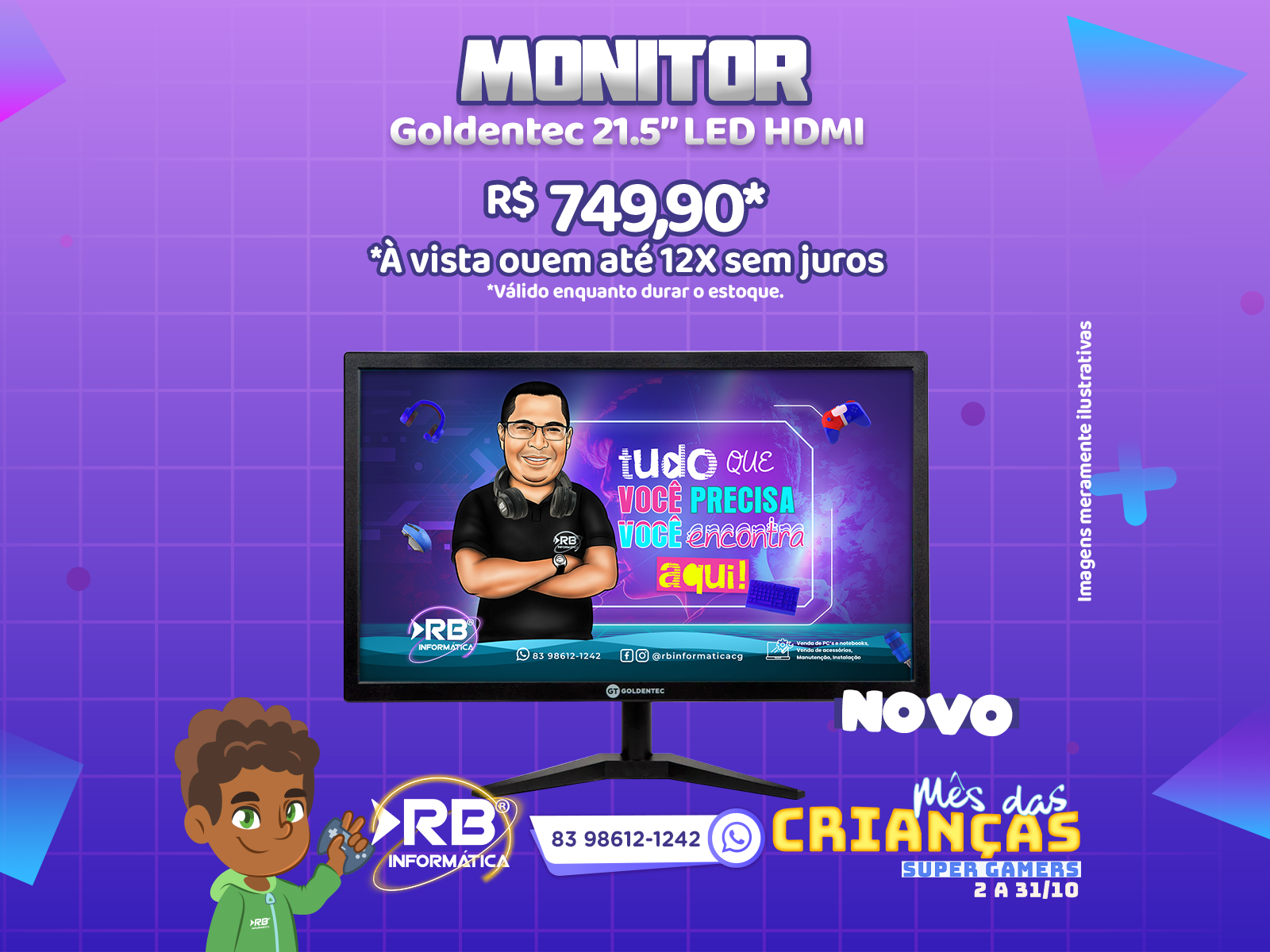 Monitor Goldentec 21,5'' LED HDMI