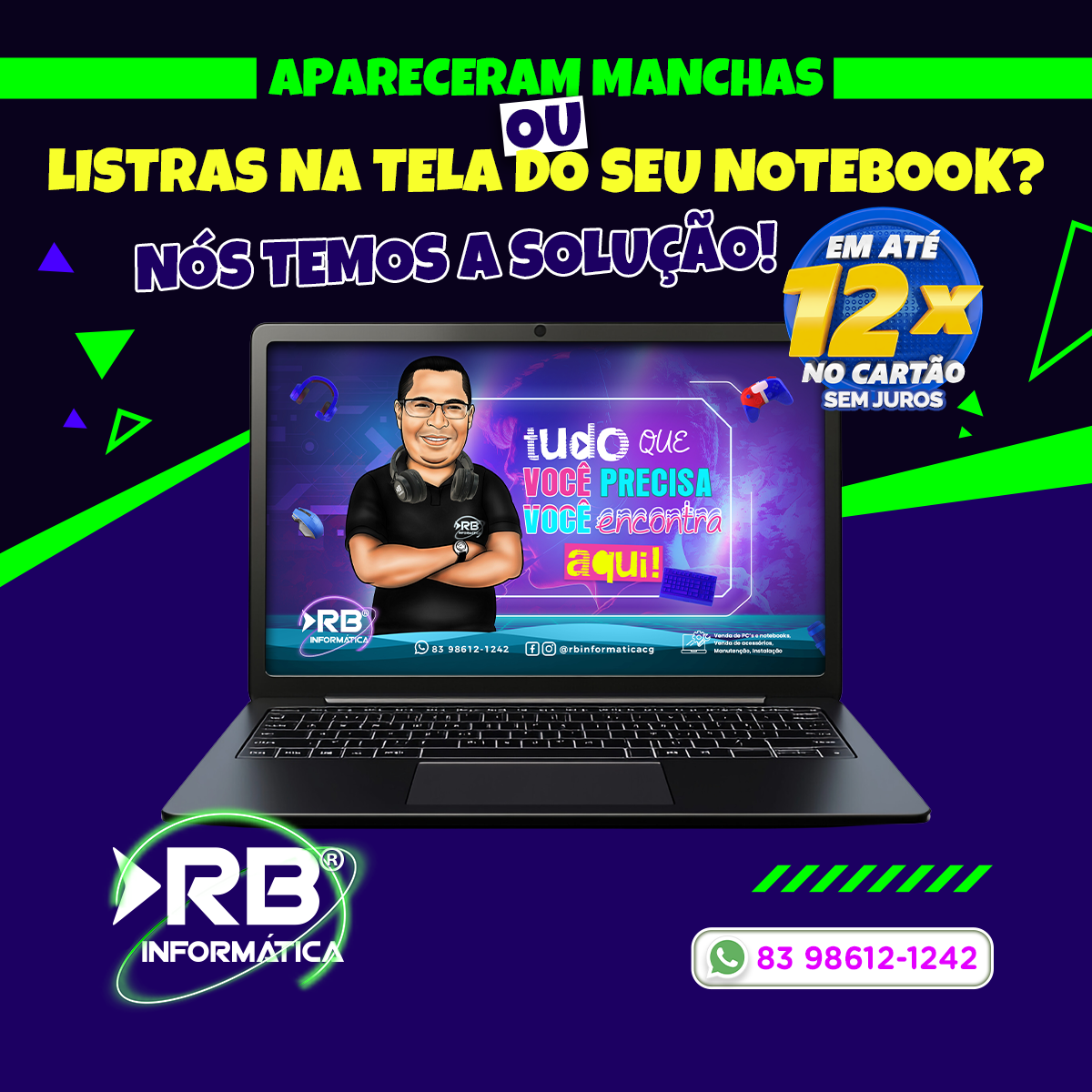 Apareceram manchas ou listras na tela do seu notebook? Nós temos a solução!