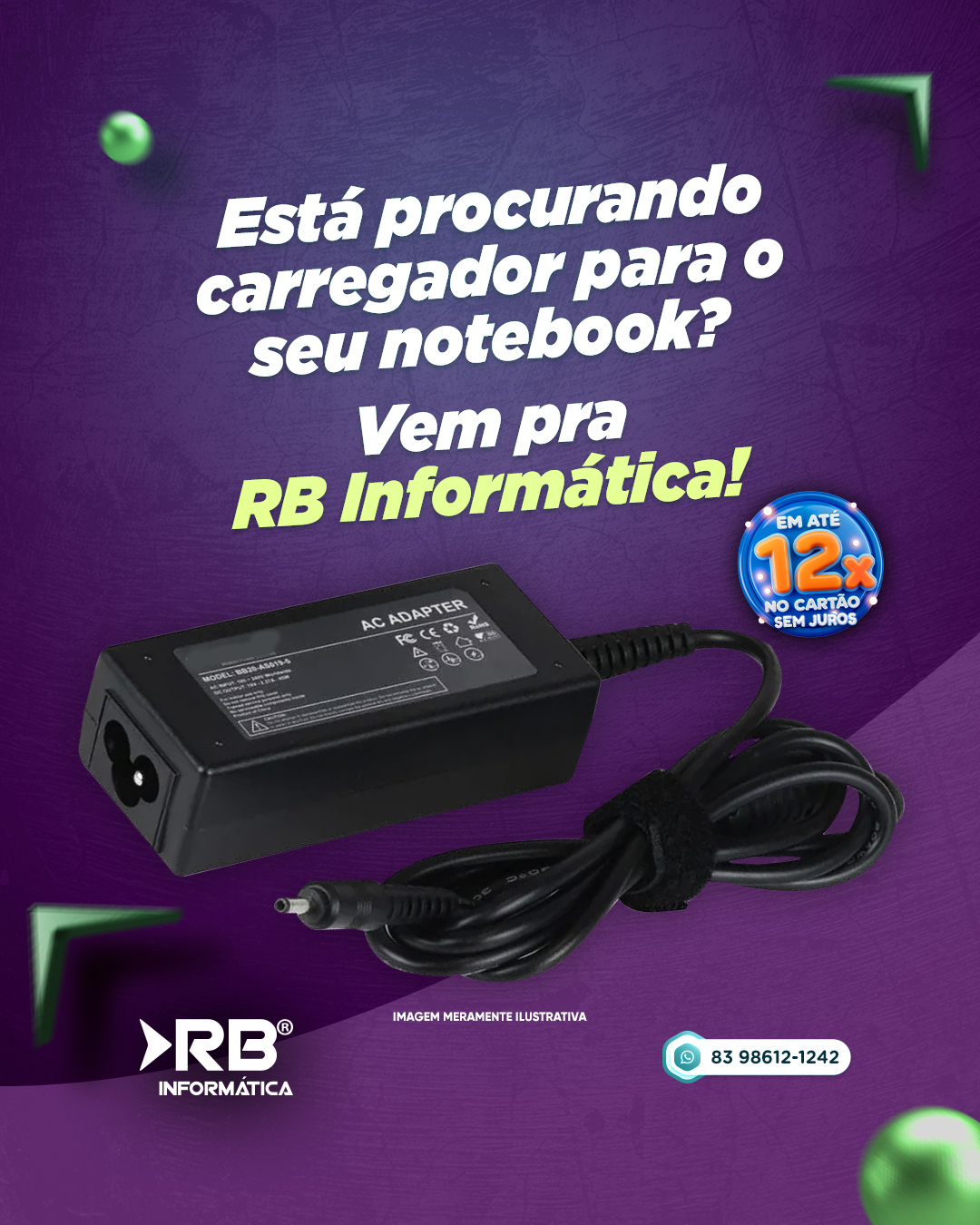 Está procurando carregador para o seu Notebook? A gente tem!