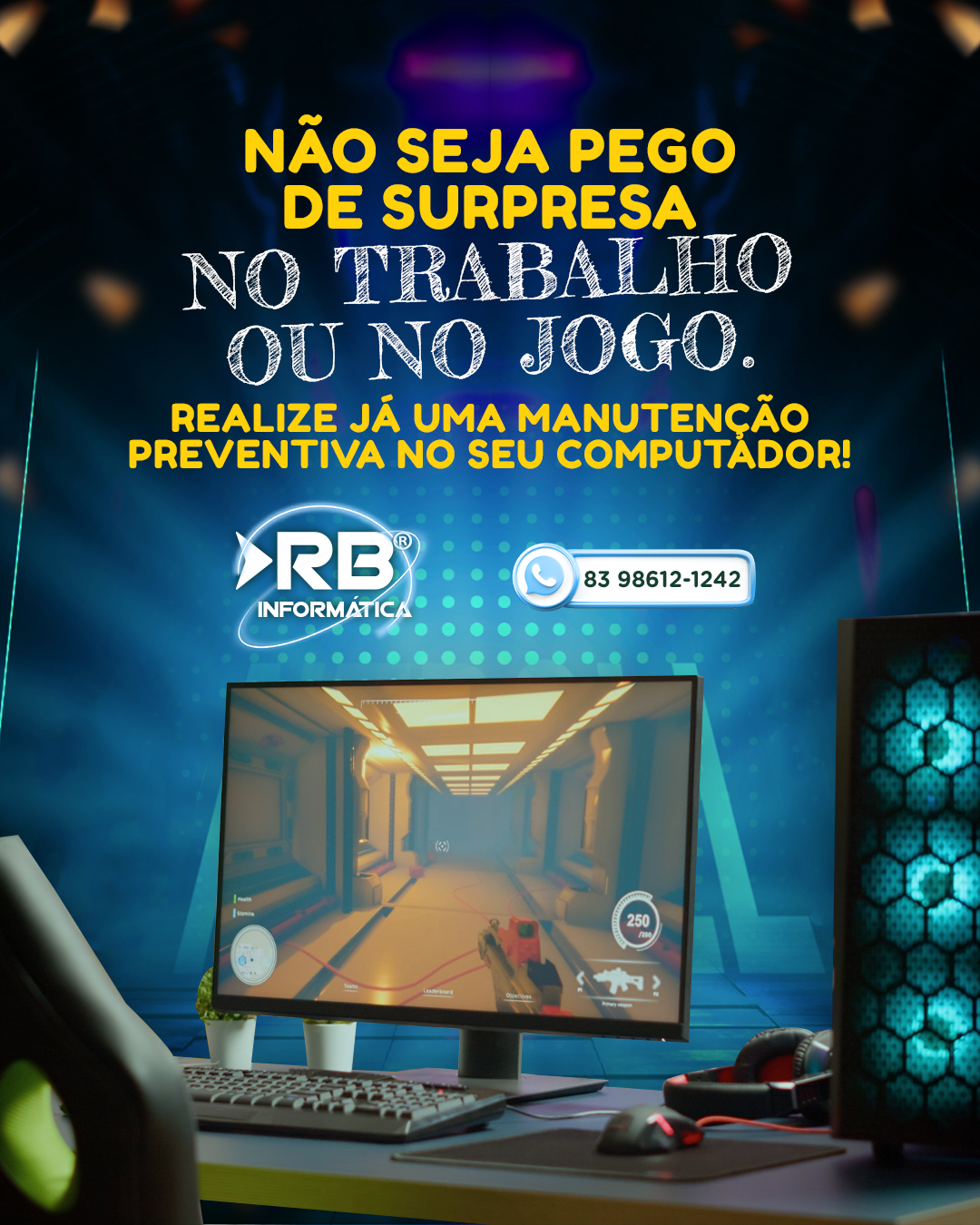 Não seja pego de surpresa no trabalho ou no jogo, realize já uma manutenção preventiva no seu computador!