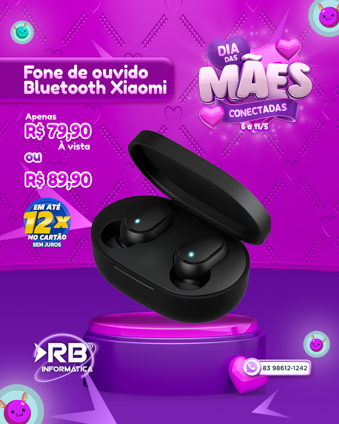 Fone de Ouvido Bluetooth Xiaomi
