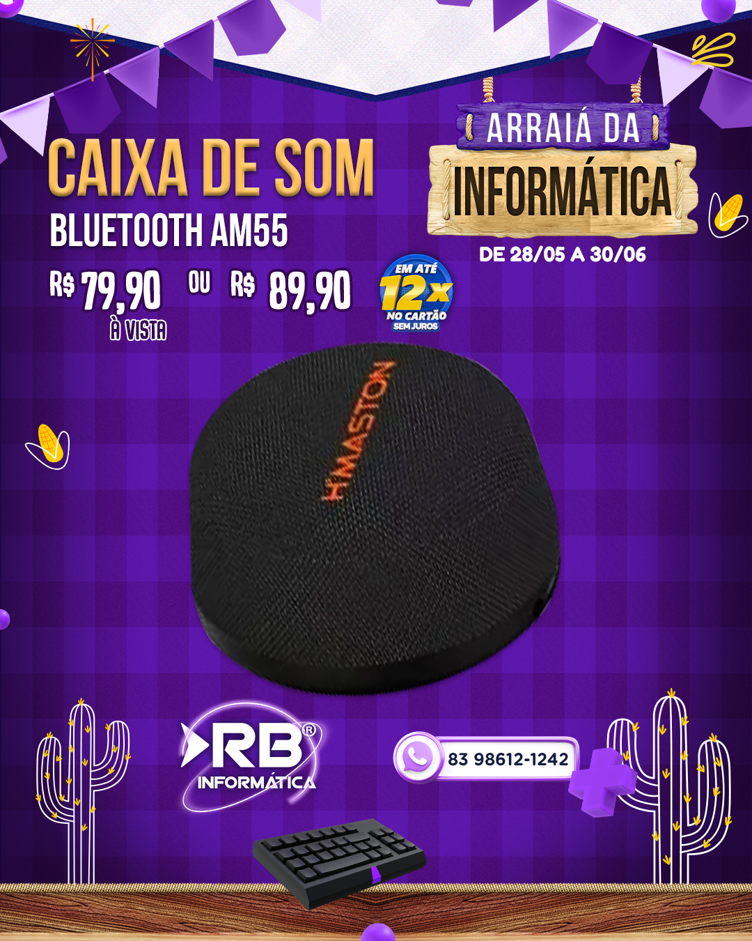 Caixa de Som Bluetooth AM55