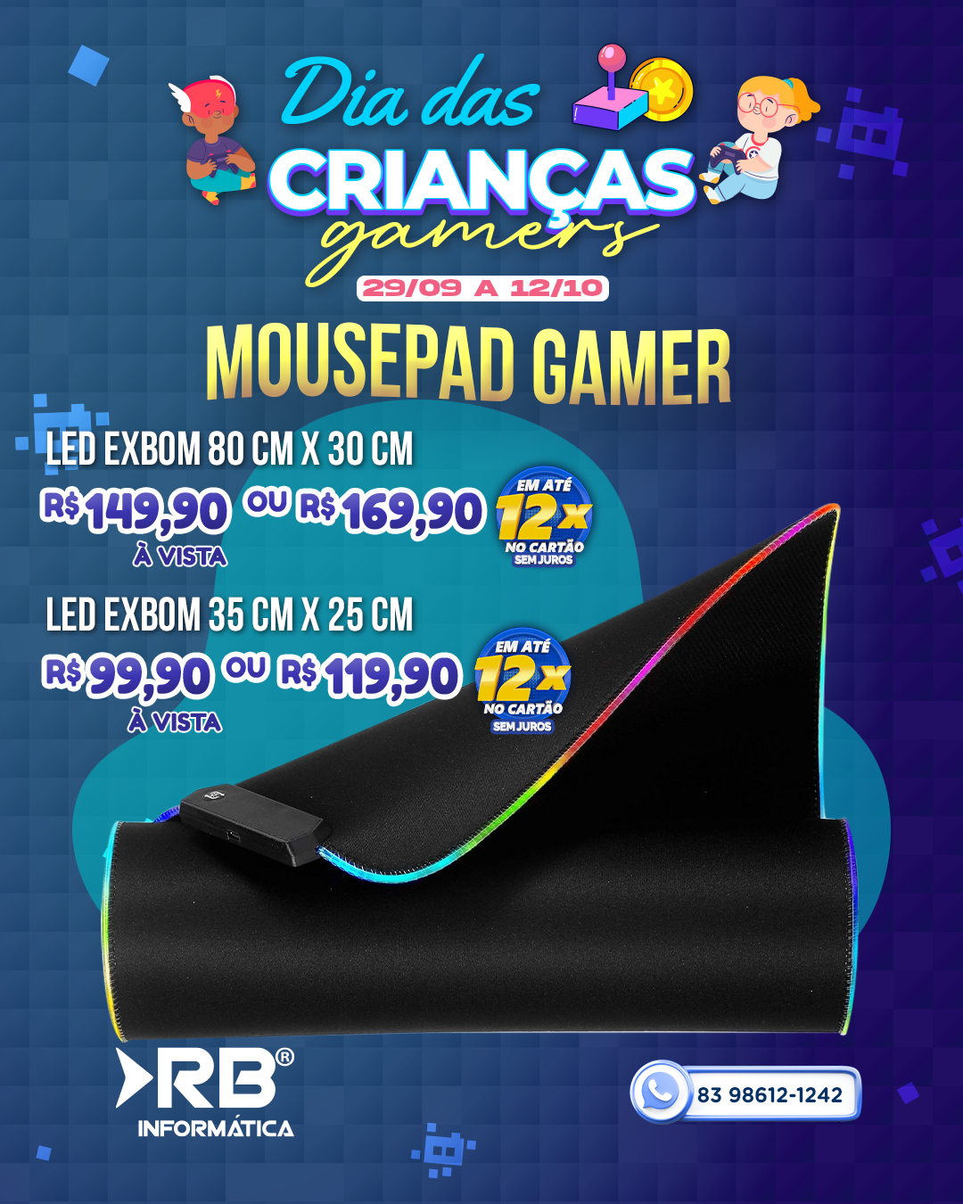 Mousepad Gamer LED
