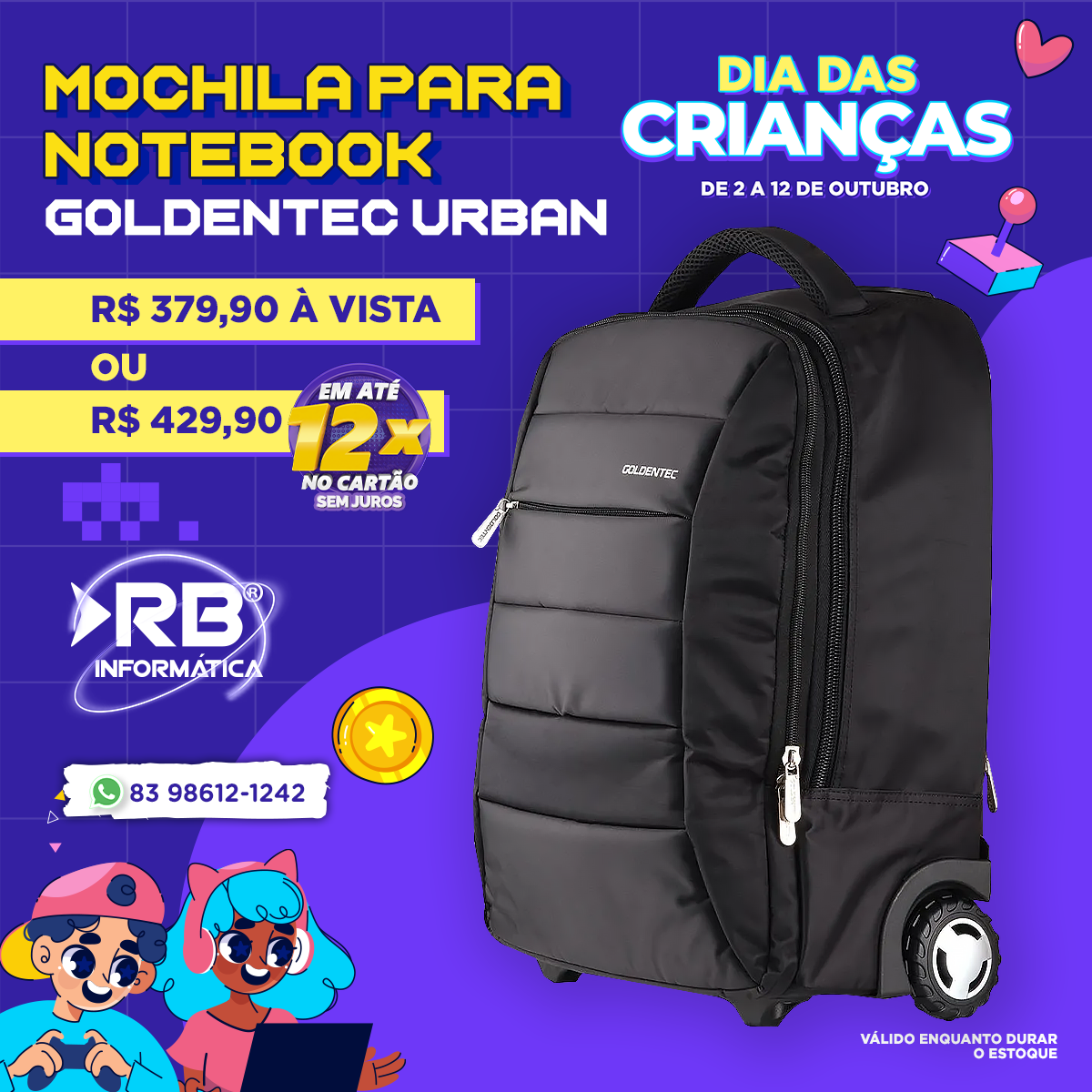 Mochila para Notebook Goldentec Urban