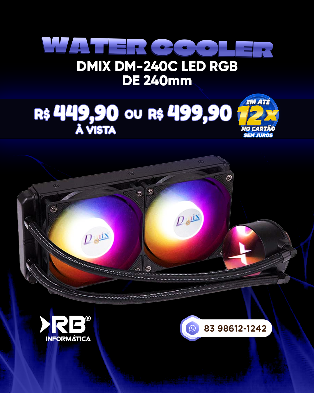 WATER COOLER DMIX DM-240C LED RGB DE 240mm