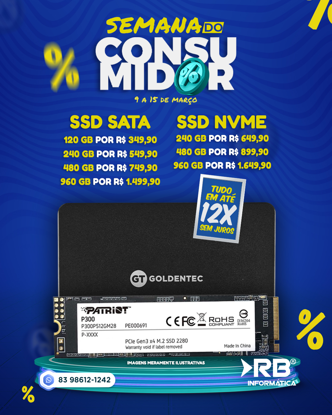 SSD SATA ou SSD NVME? Vem pra RB Informática.