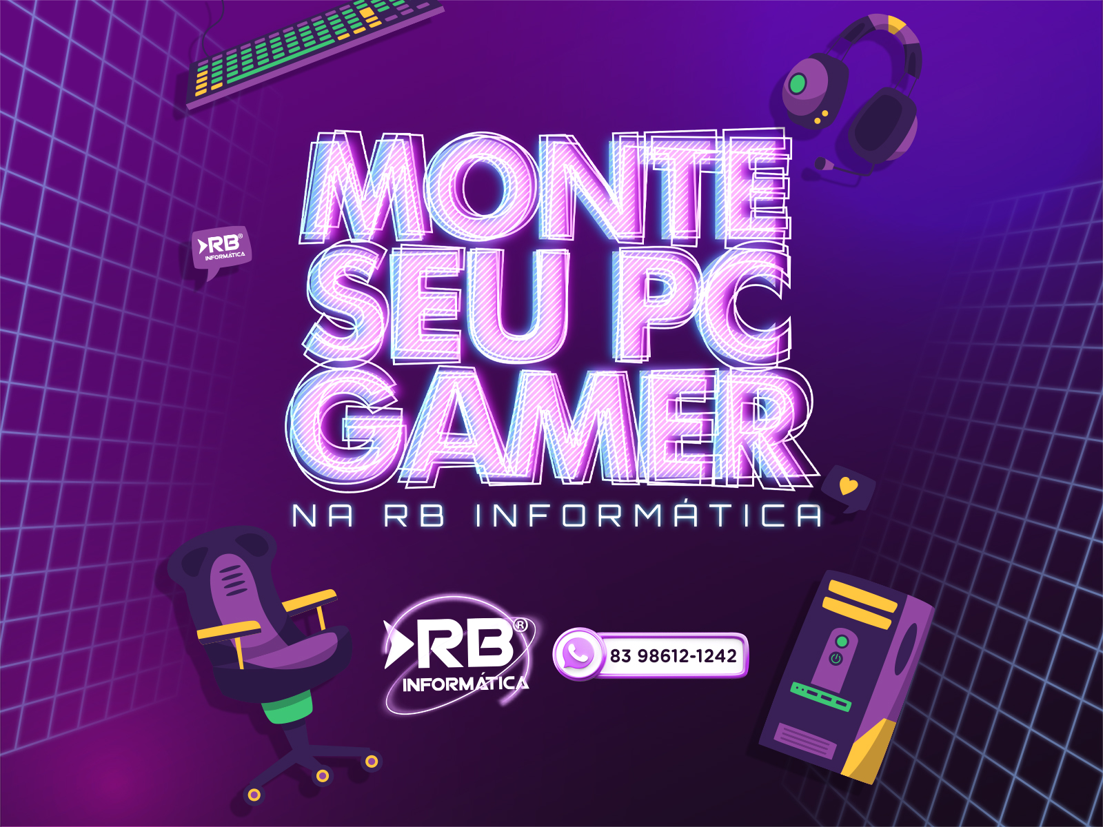 Monte seu PC Gamer na RB Informática