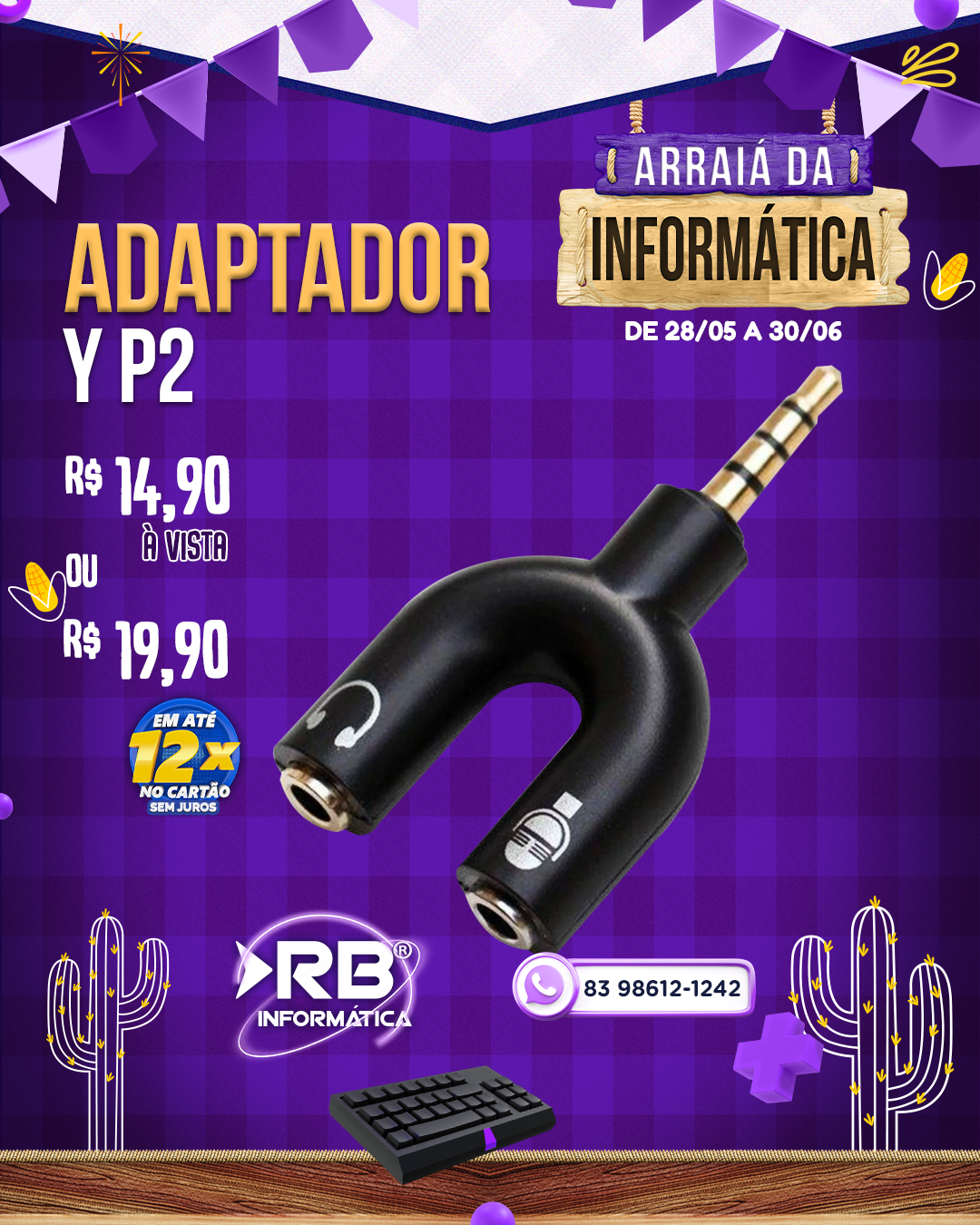 Adaptador Y P2
