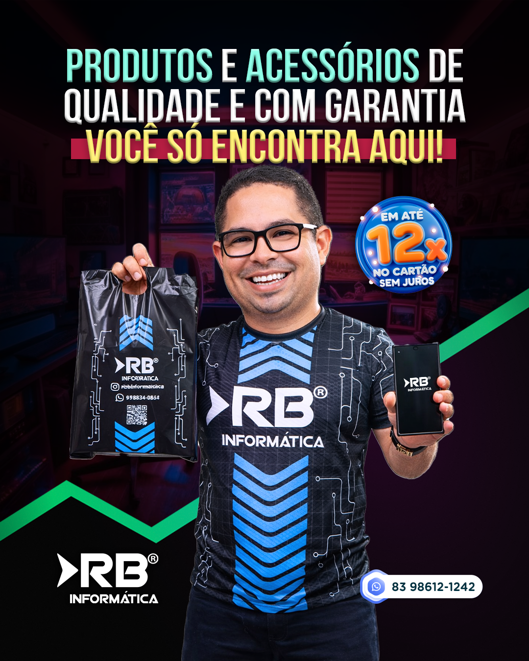 Produtos e acessórios de qualidade e com garantia você só encontra aqui!