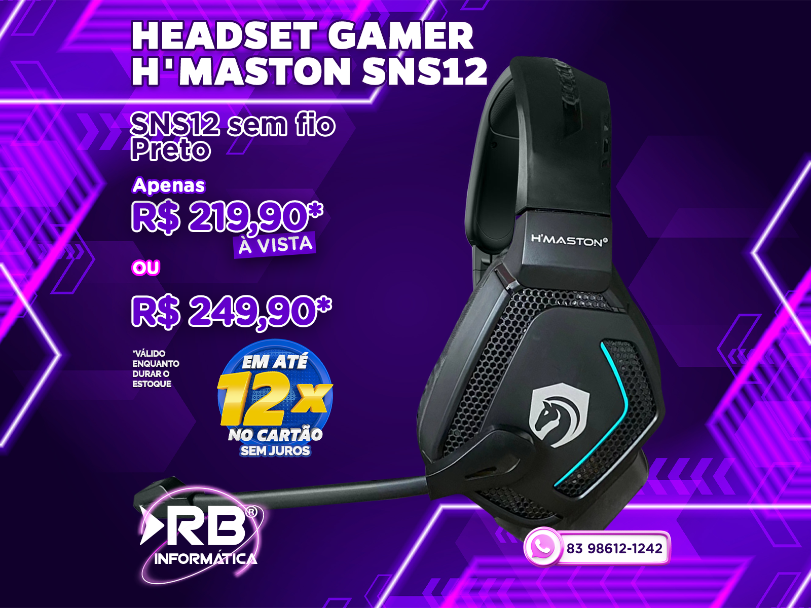 Headset Gamer H'MASTON SNS12