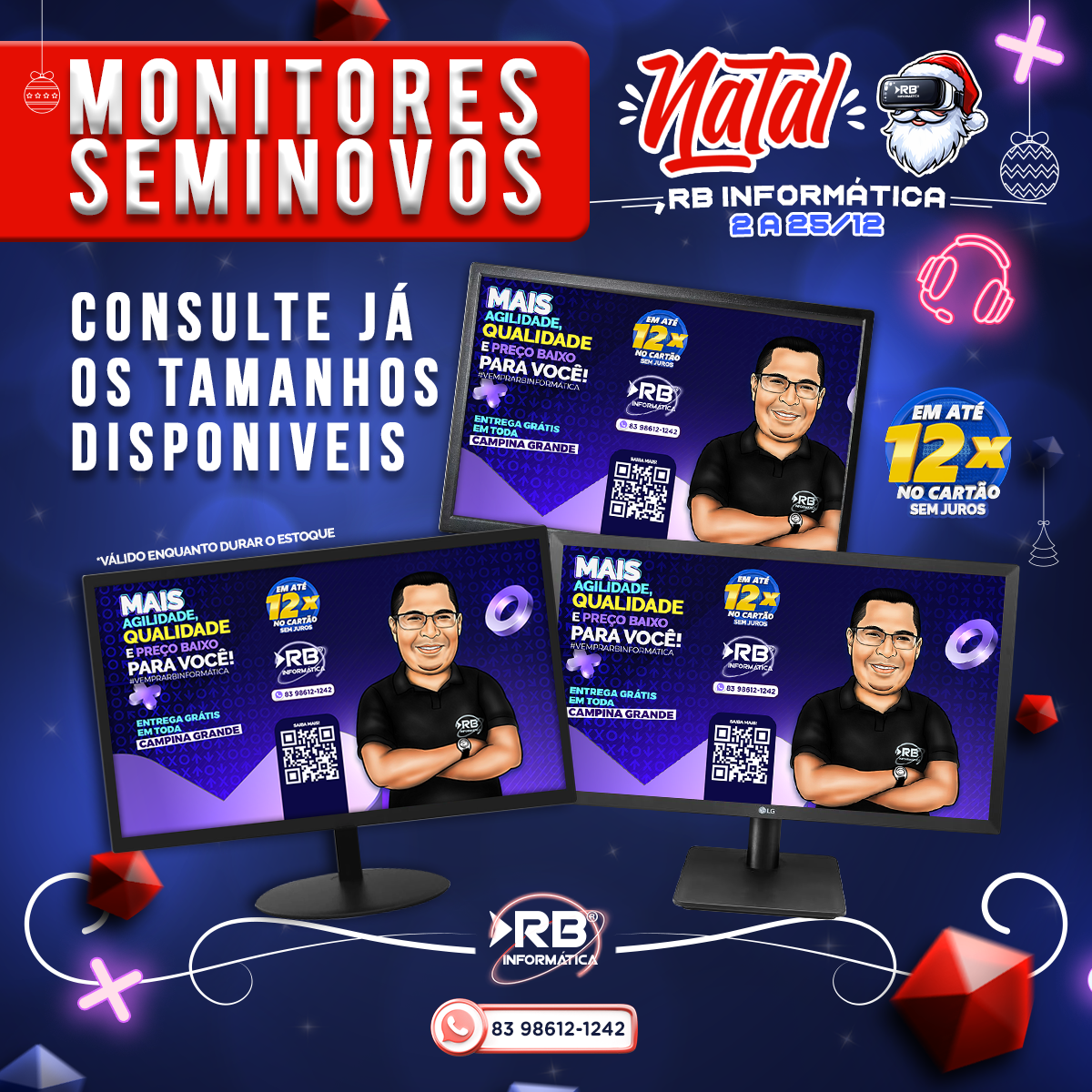 Monitores Seminovos você encontra aqui