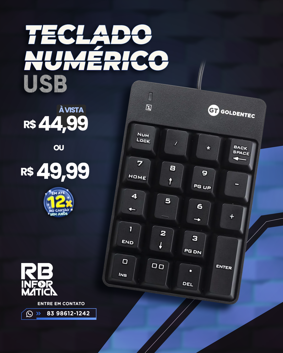Teclado Numérico USB