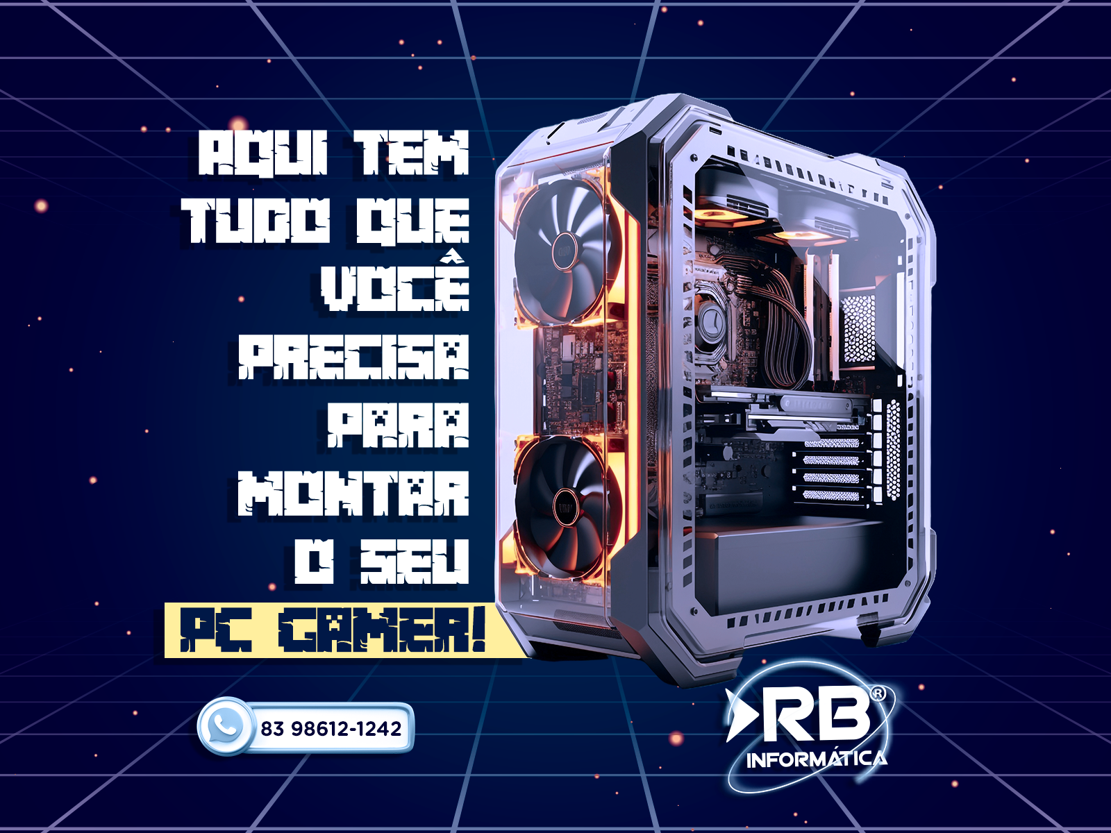 Aqui tem tudo que você precisa para montar o seu PC Gamer