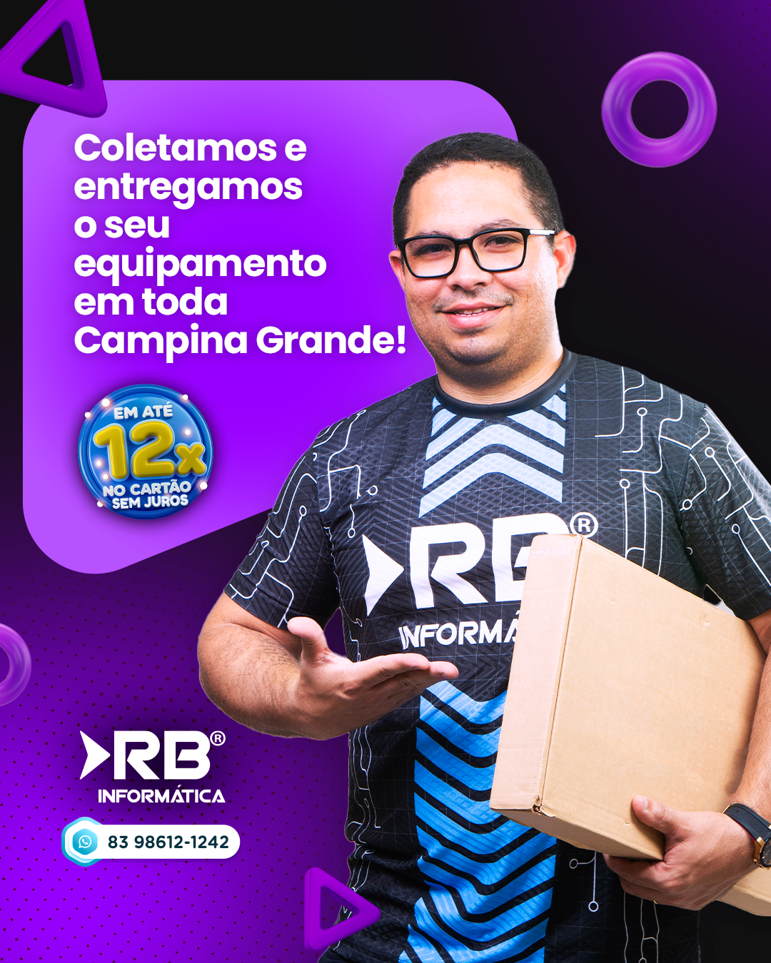 Coletamos e entregamos o seu equipamento em toda Campina Grande!