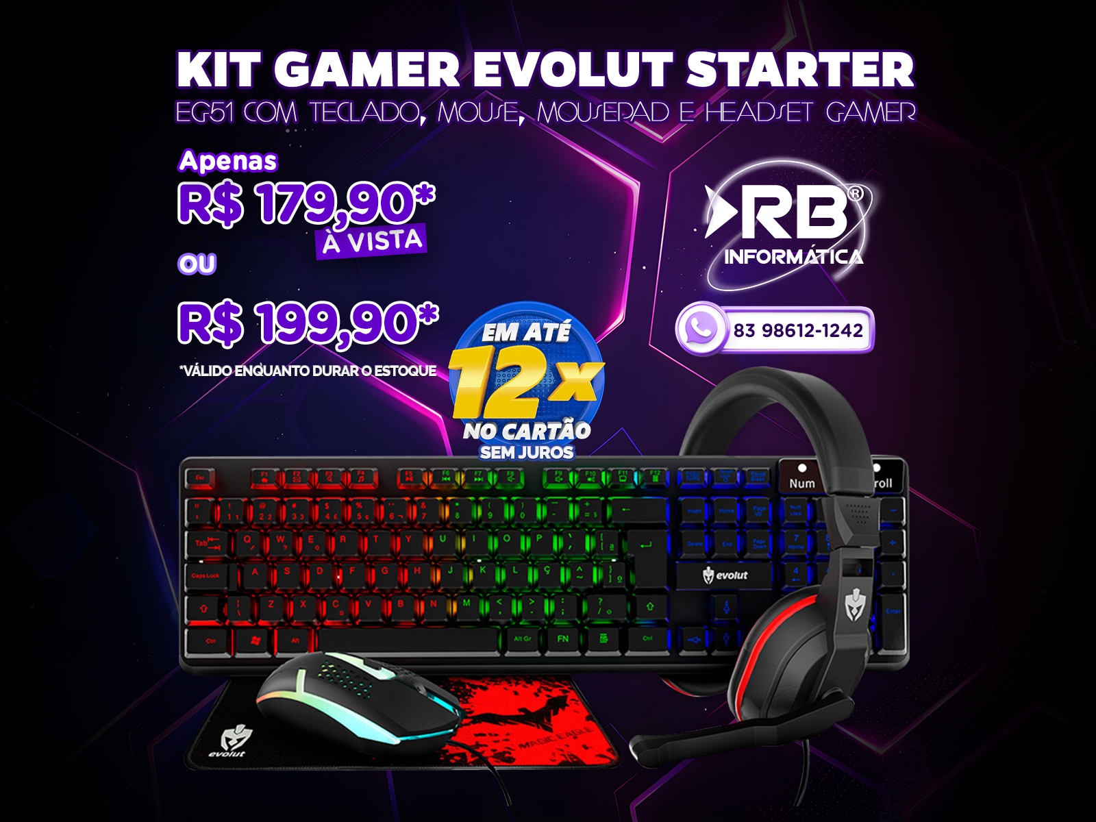 Kit Gamer EVOLUT starter