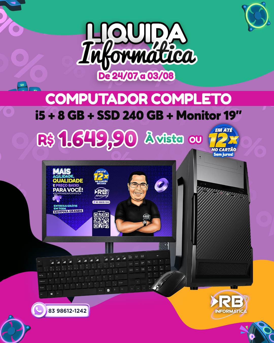 Computador Completo Core i5 + 8GB