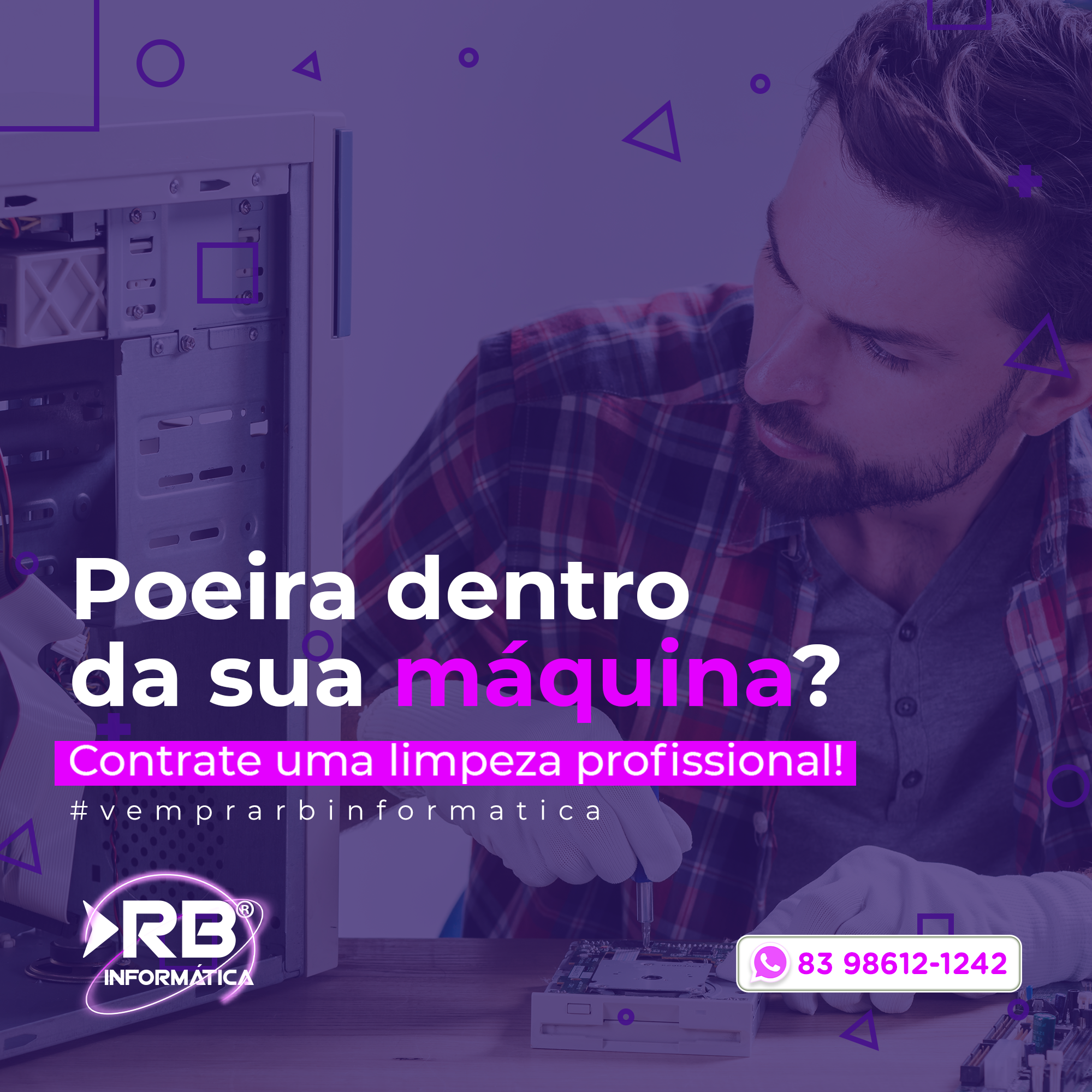 Poeira dentro da sua máquina? Contrate uma limpeza profissional!