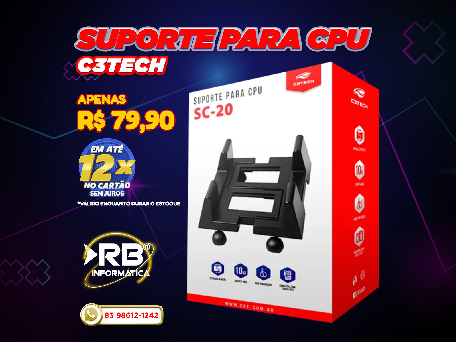 Suporte para CPU C3TECH