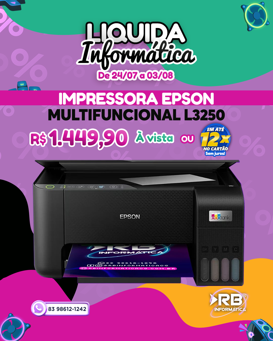 Impressora EPSON Multifuncional L3250