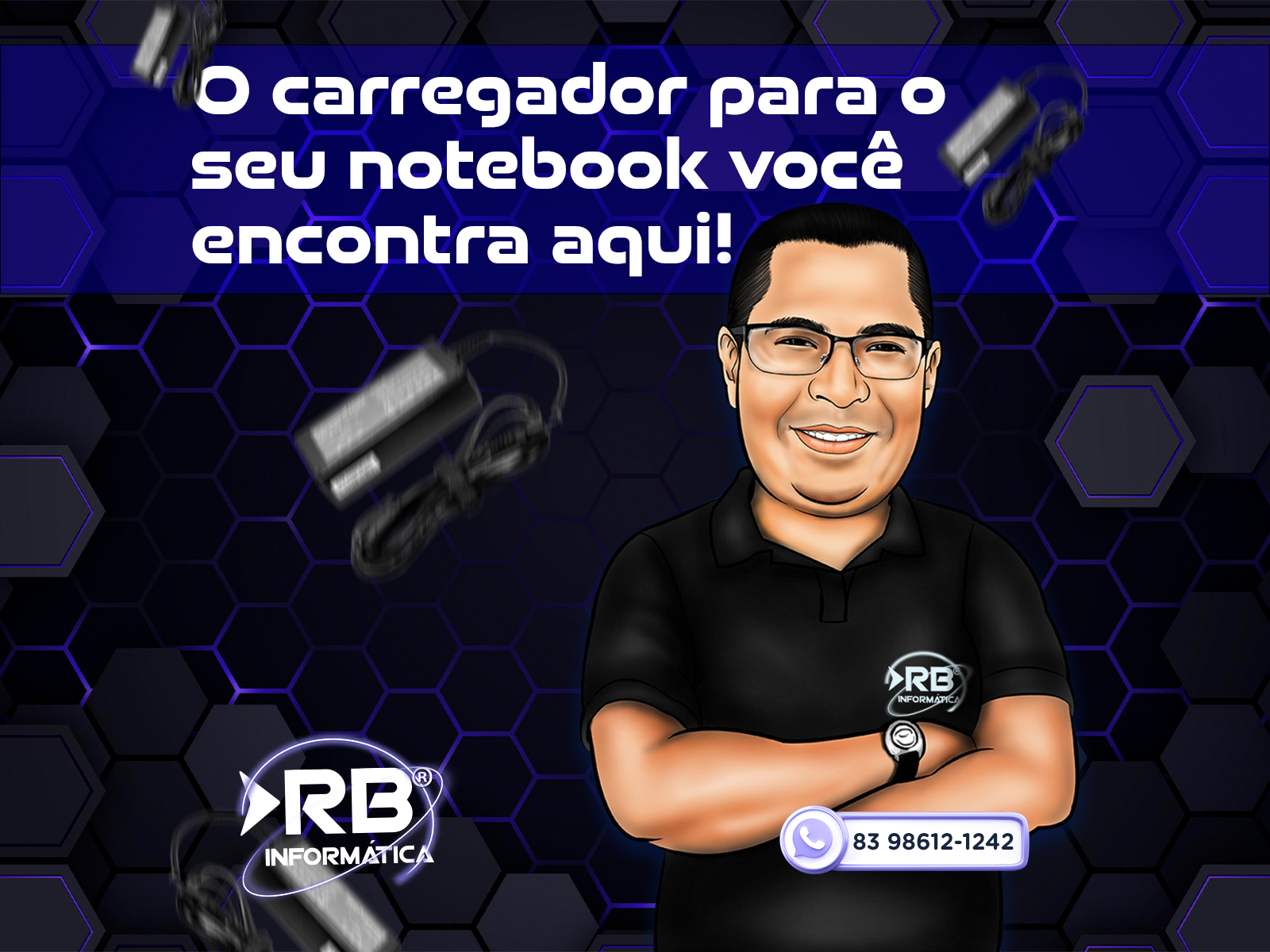 O carregador para o seu notebook você encontra aqui!