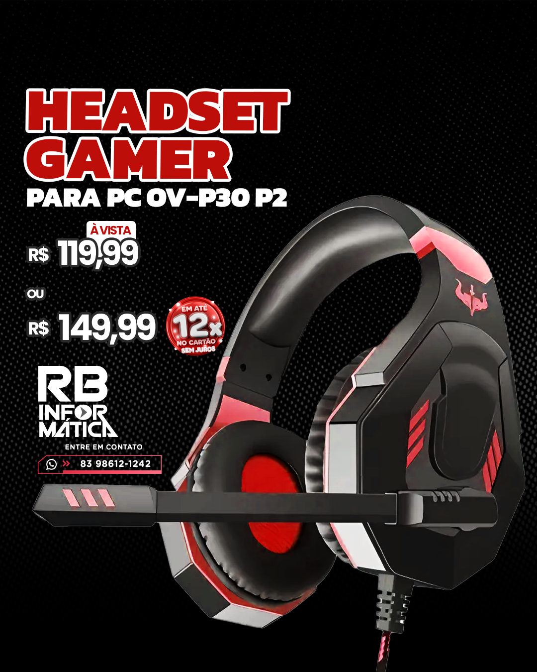 HEADSET GAMER para PC OV-P30 P2