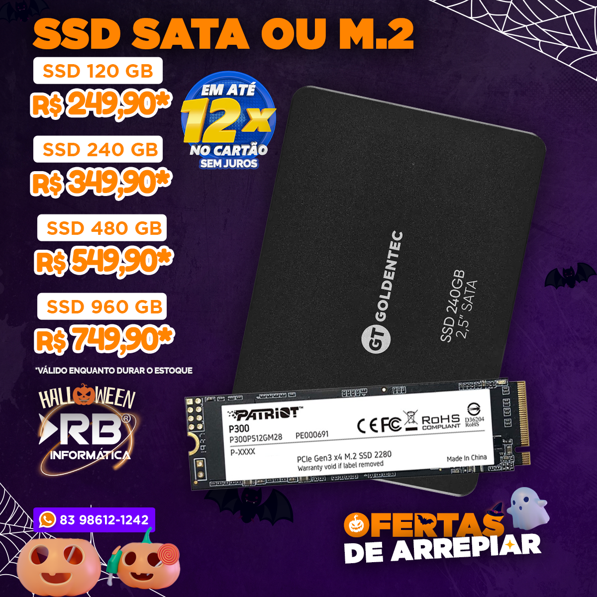 SSD SATA ou M.2 você encontra aqui