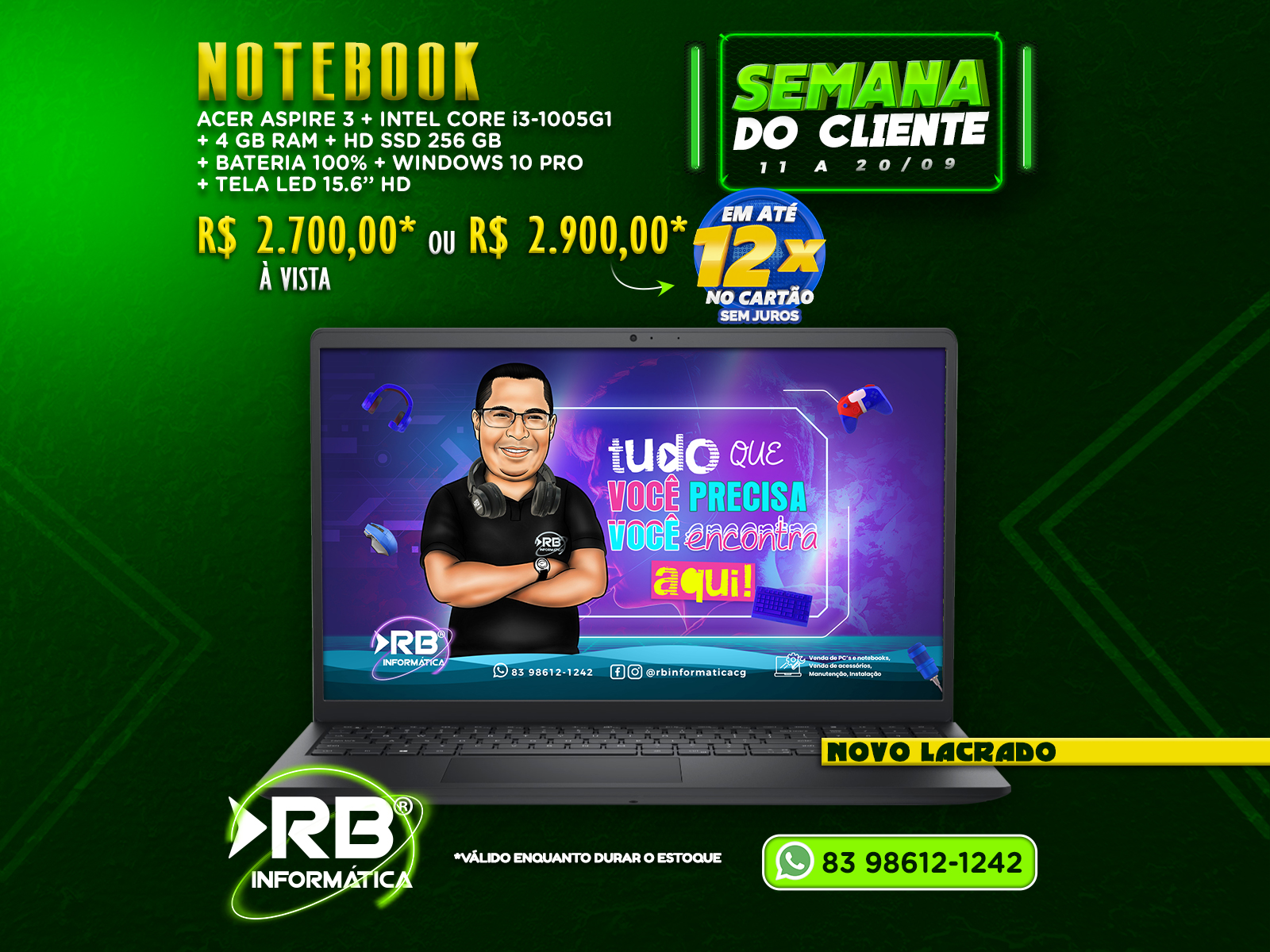 Notebook ACER ASPIRE 3 Core i3-1005G1