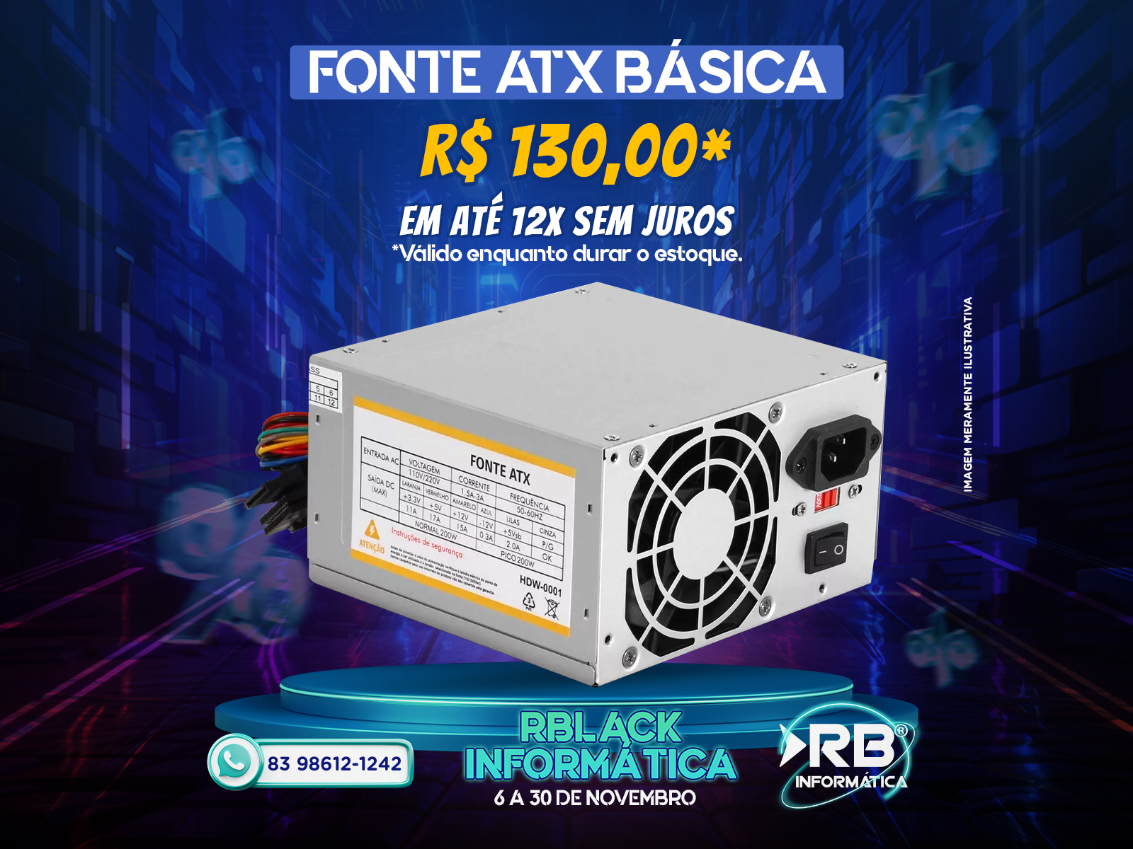 Fonte ATX Básica