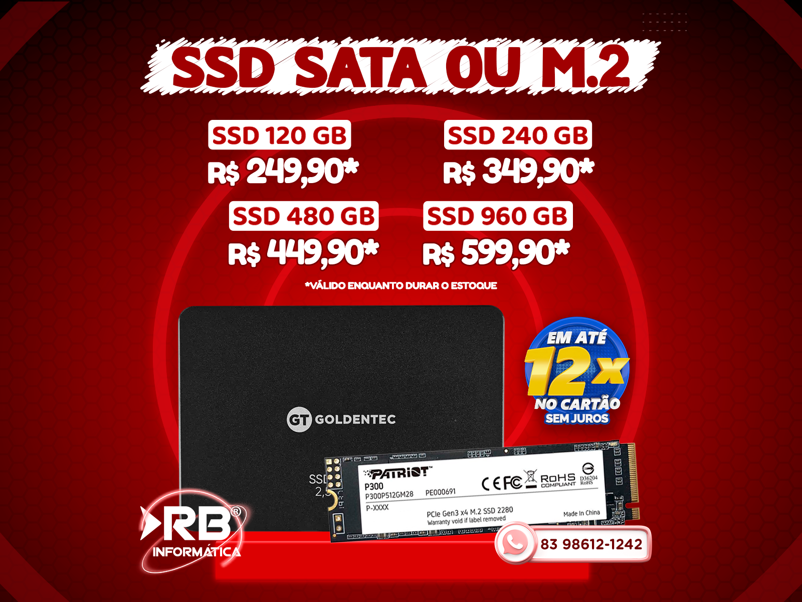 SSD SATA ou M.2