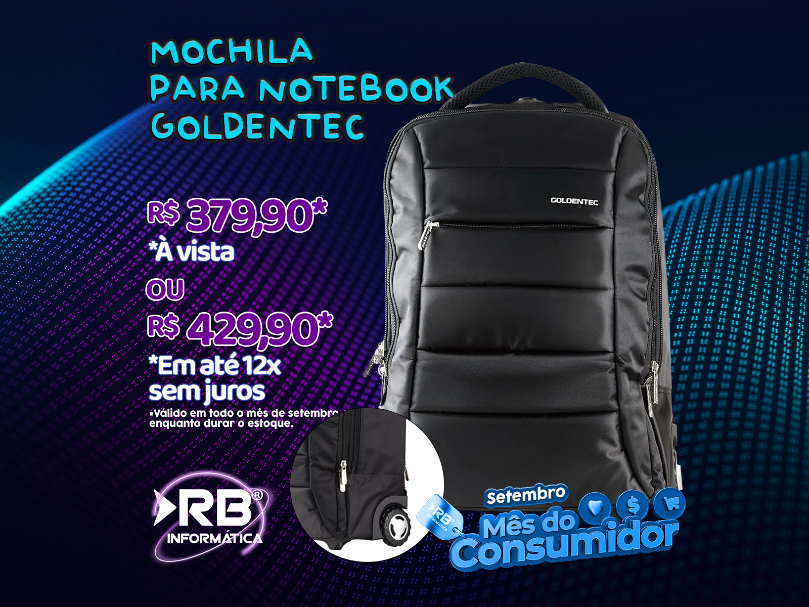 Mochila para Notebook Goldentec