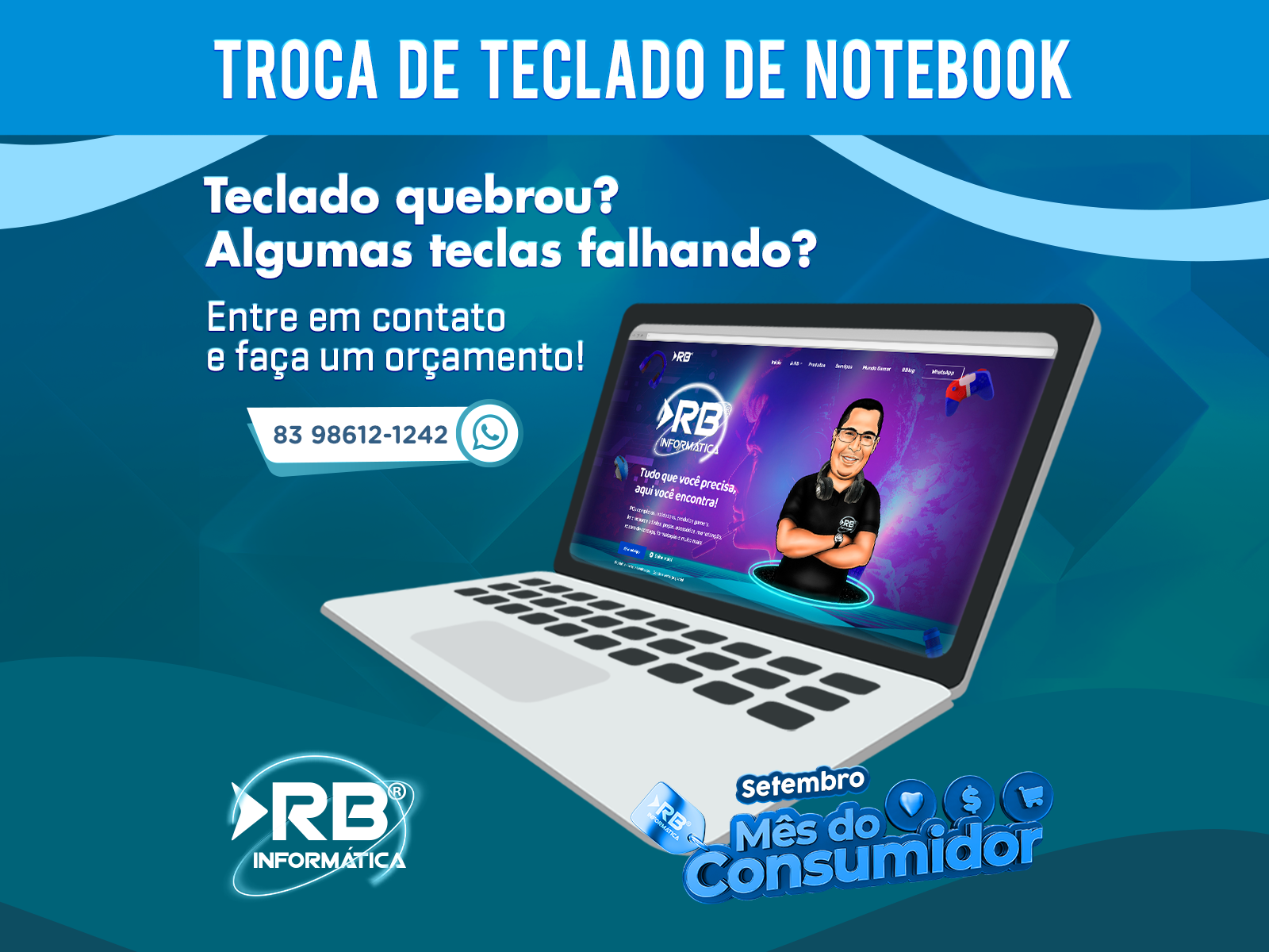 Troca de Teclado de Notebook